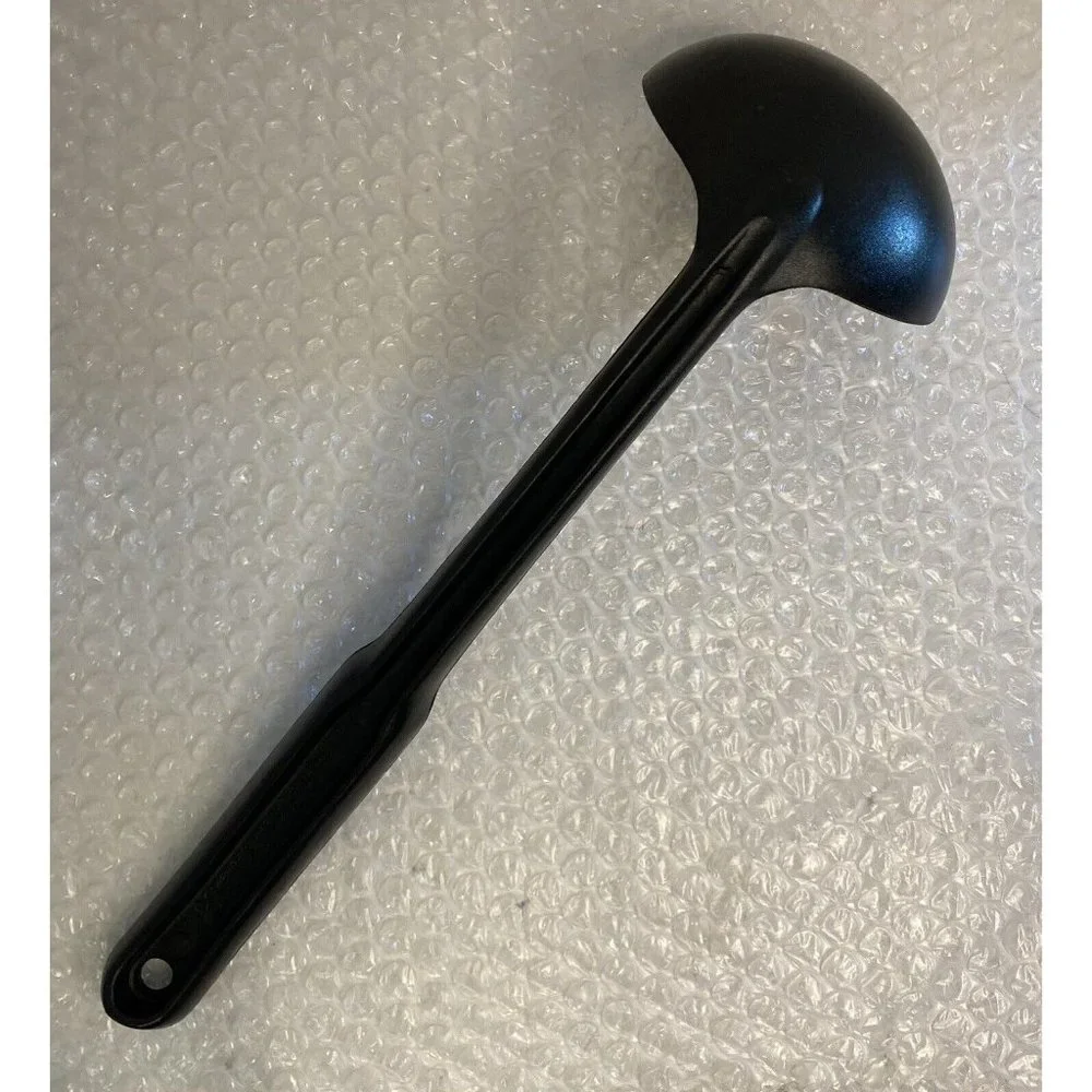 Vtg Black Nylon Cooking  Serving Ladle Plastic Handle 11” Comfort Grip Soup